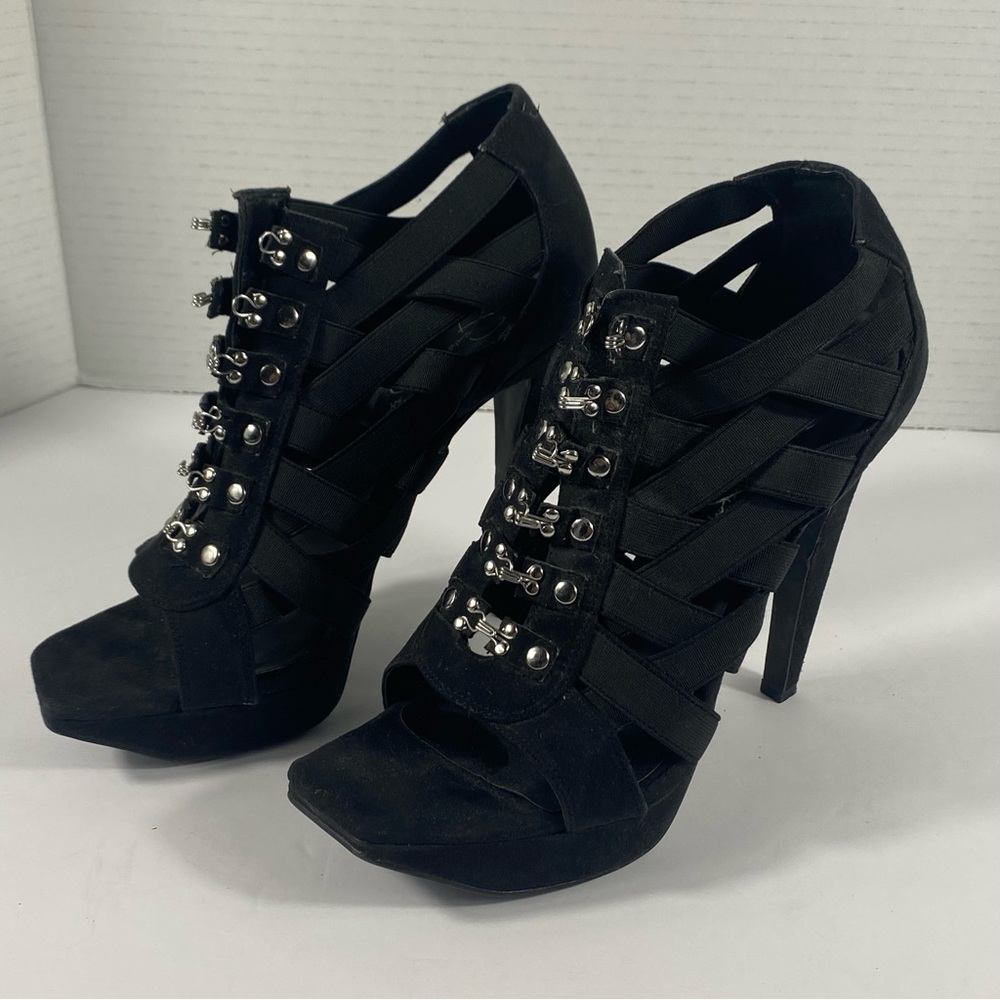Jessica Simpson Satino Black Platform Heel - SIZE 7.5B EUC
